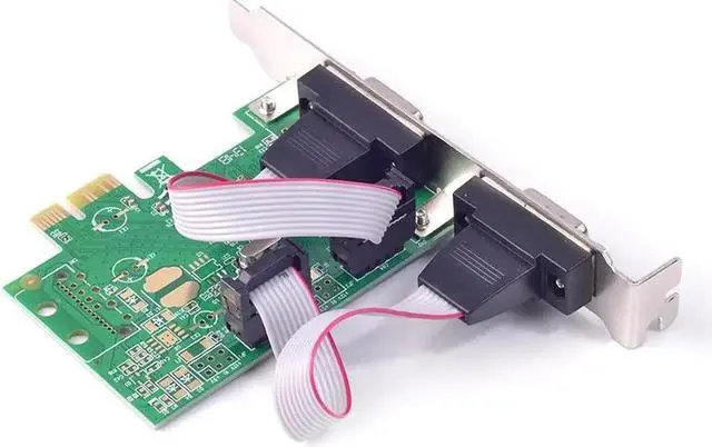 Alt view image 6 of 6 - PCI-E serial card pcie PCI Express RS232 interface industrial expansion ports PCI E to 2 ports RS232 port add on cards