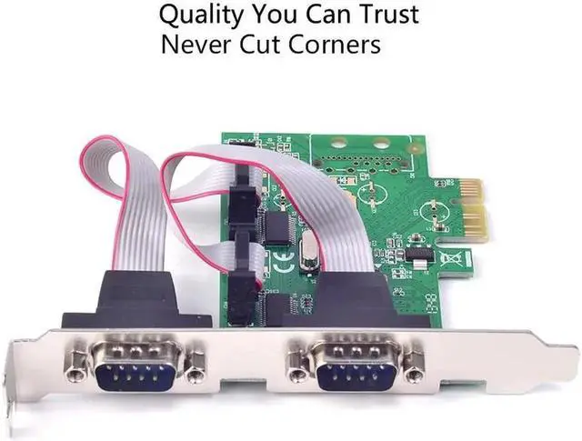 Alt view image 5 of 6 - PCI-E serial card pcie PCI Express RS232 interface industrial expansion ports PCI E to 2 ports RS232 port add on cards