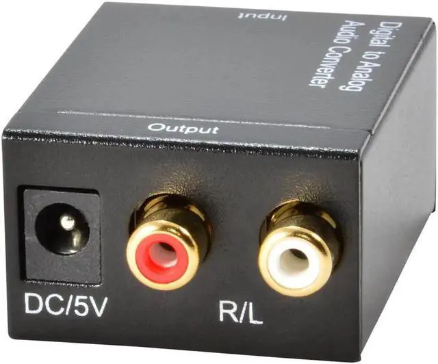 Alt view image 2 of 6 - Digital to Analog Audio Converter Adapter Digital Optical Fiber Coaxial RCA Toslink Signal to Analog Audio Converter RCA for DVD