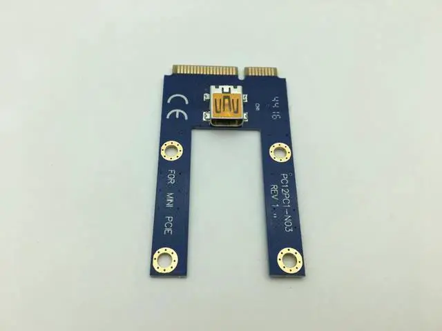 Alt view image 5 of 6 - Mini PCIe Riser PCI Express 1x to 16x for Laptop External Graphics Card GDC Miner mini PCIe to PCI-e Extension Cable Riser Card