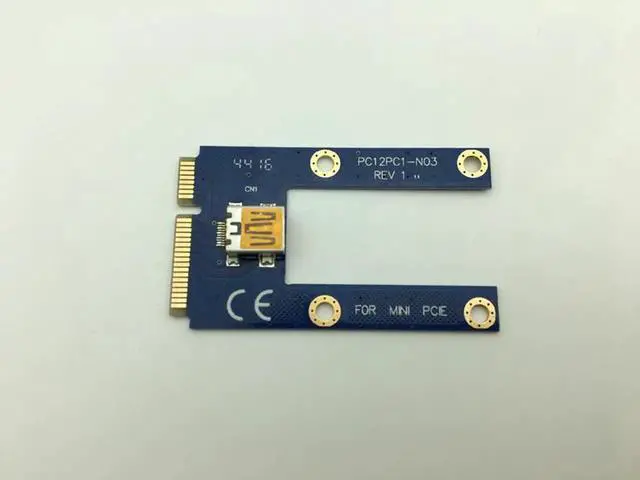 Alt view image 3 of 6 - Mini PCIe Riser PCI Express 1x to 16x for Laptop External Graphics Card GDC Miner mini PCIe to PCI-e Extension Cable Riser Card