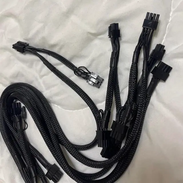 Alt view image 4 of 6 - Aomoproing PCIe 8Pin to 2 Ports 6+2Pin Modular Power Supply Cable for Corsair RM1000X RM550X 650X 750X 850X Modular Power, 5 Pack
