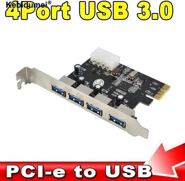 Main image of PCI-E to 4 Port USB 3.0 Hub Card PCI-E to USB Express Expansion Card Adapter 5Gbps for Win 7