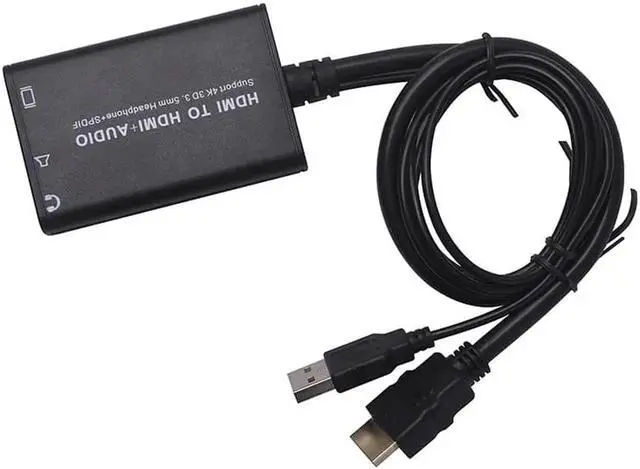 Alt view image 5 of 5 - 4K 3D HDMI to HDMI+SPDIF Audio Converter adapter Cable with USB cable For Xbox 360 PS3 PS4 PC Laptop TV Box to Projector