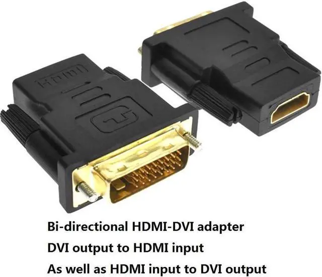 Alt view image 3 of 5 - DVI-D 24+1 to HDMI Adapter Connector Dual Link Plug Male to Female HDMI to DVI Cable Converter 1080P for HDTV Projector Monitor