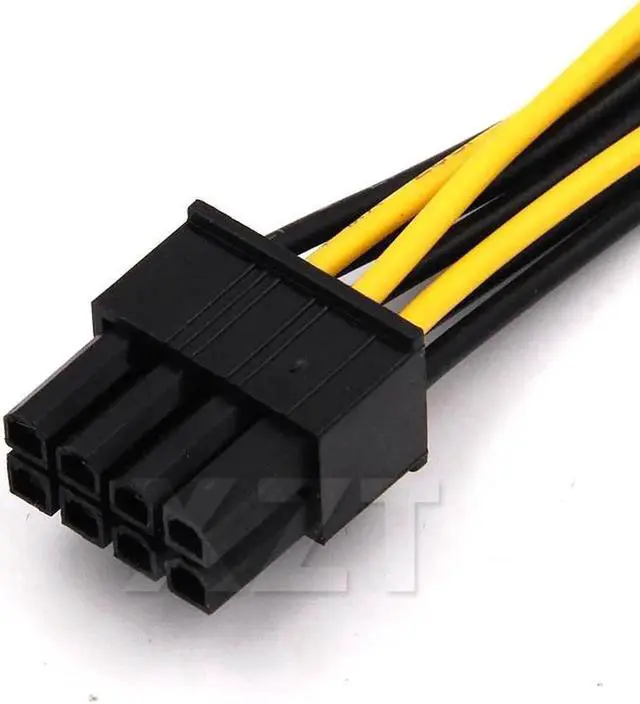 Alt view image 3 of 5 - 6 inch 2 x Molex 4 pin to 8-Pin PCI Express Video Card Pci-e ATX PSU Power Converter Cable - Molex to Pcie 8 pin (6+2) Adapter