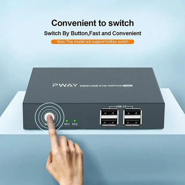 Alt view image 5 of 6 - KVM Switch Support 4K 3D USB Switcher for Xiaomi Mi Box Keyboard Mouse Sharing Display Screen USB Switches hdmi switcher