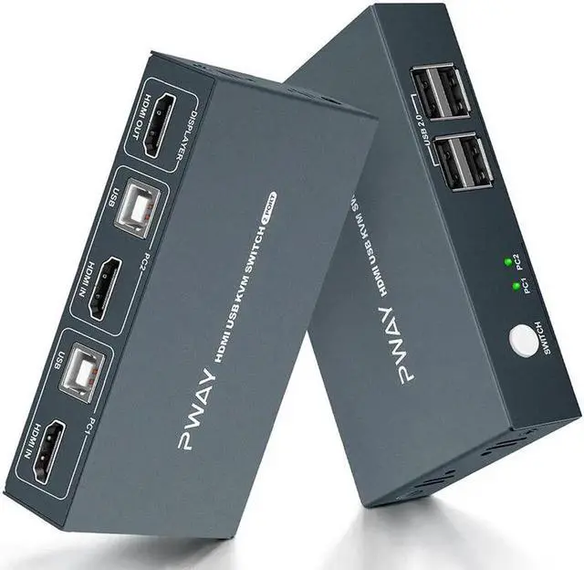 Alt view image 2 of 6 - KVM Switch Support 4K 3D USB Switcher for Xiaomi Mi Box Keyboard Mouse Sharing Display Screen USB Switches hdmi switcher