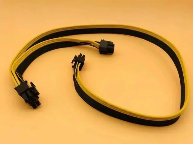 Alt view image 4 of 6 - Aomoproing 10Pcs PSU Power Supply Cables PCI e Molex 6pin to 2 PCI e 8 pin 6+2pin PCI Express Internal Splitter Ribbon Miner Cable