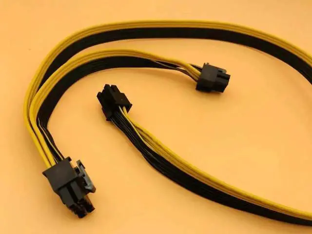 Alt view image 5 of 6 - Aomoproing 10Pcs PSU Power Supply Cables PCI e Molex 6pin to 2 PCI e 8 pin 6+2pin PCI Express Internal Splitter Ribbon Miner Cable