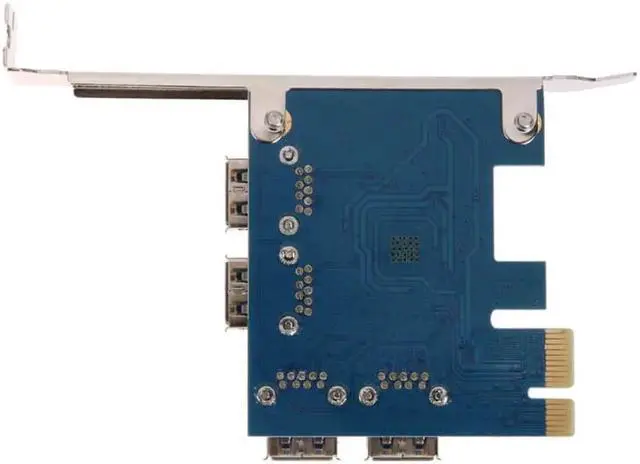 Alt view image 2 of 6 - Aomoproing add on card PCIe 1 to 4 PCI express 16X slots Riser Card PCI-E 1X to External 4 PCI-e slot Adapter PCIe Port Multiplier Card