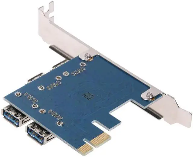 Alt view image 6 of 6 - Aomoproing add on card PCIe 1 to 4 PCI express 16X slots Riser Card PCI-E 1X to External 4 PCI-e slot Adapter PCIe Port Multiplier Card
