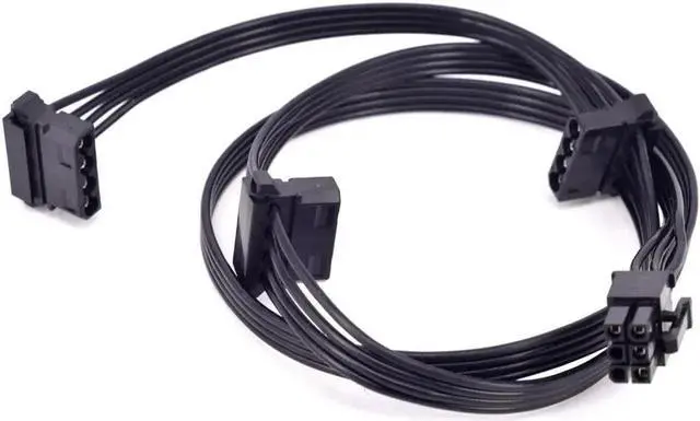 Alt view image 4 of 5 - Aomoproing PCIe 6 Pin 1 to 3 Molex IDE Power supply Cable Modular PSU 4Pin Peripheral for CORSAIR AXi Series AX1500i AX1200i AX860i AX760i