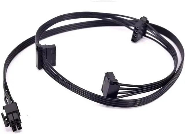 Alt view image 3 of 5 - Aomoproing PCIe 6 Pin 1 to 3 Molex IDE Power supply Cable Modular PSU 4Pin Peripheral for CORSAIR AXi Series AX1500i AX1200i AX860i AX760i