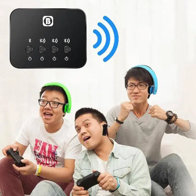 Alt view image 6 of 6 - Link Optical Transmitter Bluetooth v4.1 Multi-pair 1 to 3 Mini for TV Wireless Music Audio Adapter for Headphones/Speakers