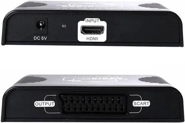 Alt view image 2 of 4 - HDMI to SCART Composite Video Converter 1080P Video Audio Upscale Converter AV Signal Adapter HD Receiver TV DVD