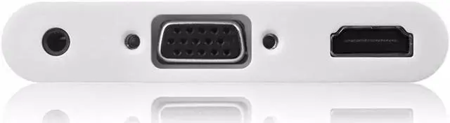 Alt view image 6 of 6 - High-End USB 3.1 Type-C To HDMI VGA Audio HD High Definition Adapter Converter With Type-C To VGA Cable White