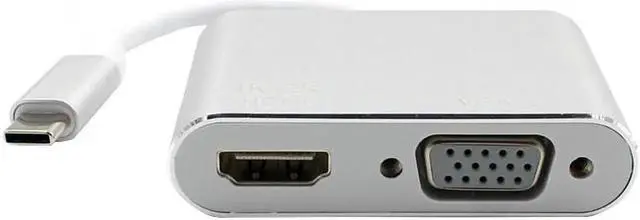 Main image of USB C Type C to 4K 60Hz HDMI VGA Adapter 2 in 1 USB 3.1 Cable for Laptop Apple Macbook Google Chromebook Pixel