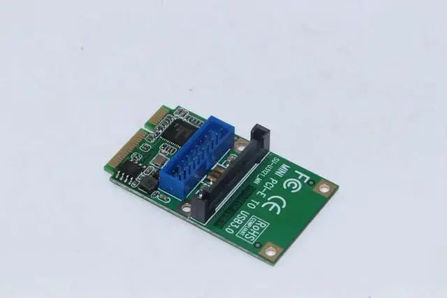 Alt view image 5 of 6 - Mini PCI-E USB Card MINI PCI-Express to USB3.0 Adapter 19Pin Header to USB3.0 5Gb SATA Power Half High Full High Suitable for PC