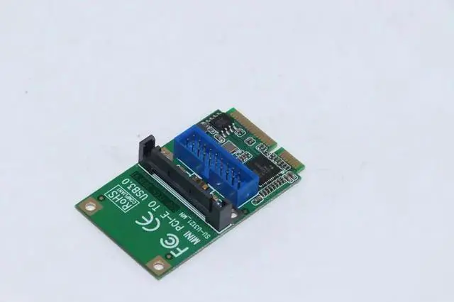 Alt view image 6 of 6 - Mini PCI-E USB Card MINI PCI-Express to USB3.0 Adapter 19Pin Header to USB3.0 5Gb SATA Power Half High Full High Suitable for PC