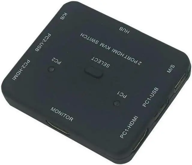 Alt view image 4 of 6 - USB HDMI KVM Switcher 2-port 4K HDMI USB Mouse&keyboard monitor selector sharing HDMI Switch KVM with usb