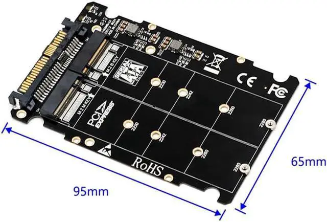 Alt view image 6 of 6 - M.2 Ssd To U.2 Adapter 2In1 M.2 Nvme And Sata Bus Ngff Ssd To Pci E U.2 Sff 8639 Adapter Pcie M2 Converter For Desktop Compu