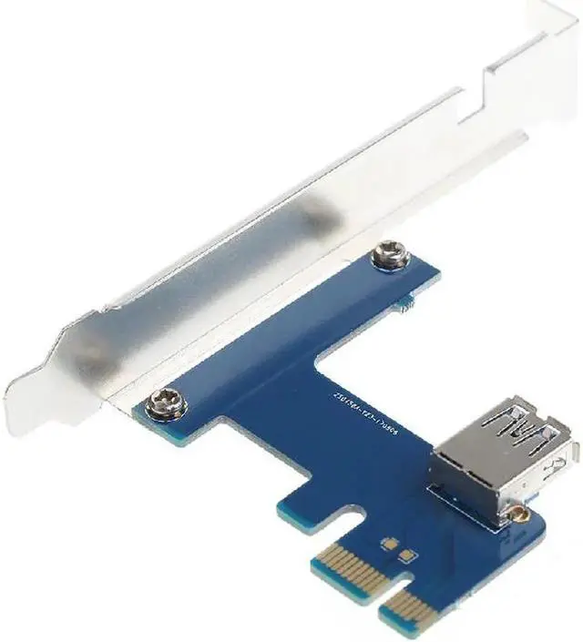 Alt view image 5 of 6 - Aomoproing 1 Port PCI-E 1X To 4 Slot 1X Switch Multiplier Expander HUB Expansion Riser Card with High-Speed USB 3.0 Cable