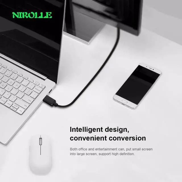 Alt view image 5 of 6 - USB C TO VGA Cable USB type C USB-C to VGA Male Converter Adapter Cable For Apple Macbook ProDell XPS 13 VGA USB-C