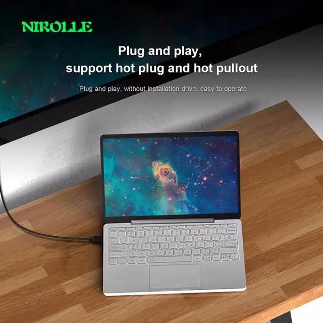 Alt view image 4 of 6 - USB C TO VGA Cable USB type C USB-C to VGA Male Converter Adapter Cable For Apple Macbook ProDell XPS 13 VGA USB-C