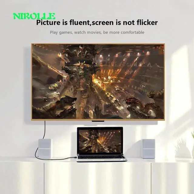 Alt view image 2 of 6 - USB C TO VGA Cable USB type C USB-C to VGA Male Converter Adapter Cable For Apple Macbook ProDell XPS 13 VGA USB-C