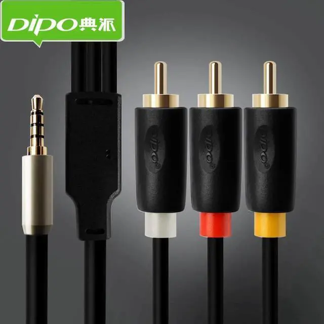 Alt view image 2 of 4 - Goldplated audio jack for premium 3.5 mm to 3 RCA Male Plug Adapter white yellow red Audio Video 3.5 AV Cable 1.5m 2m 3m 5m