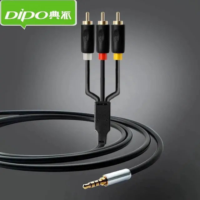 Alt view image 3 of 4 - Goldplated audio jack for premium 3.5 mm to 3 RCA Male Plug Adapter white yellow red Audio Video 3.5 AV Cable 1.5m 2m 3m 5m