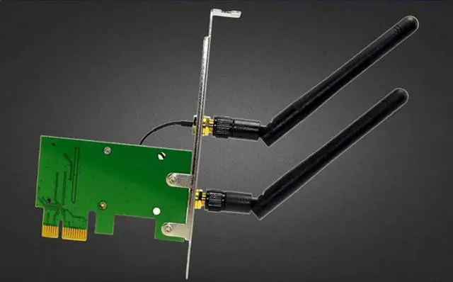 Alt view image 2 of 6 - PCI e PCI Express 150M Wireless WiFi Card Adapter 2 Antennas Support AP Function