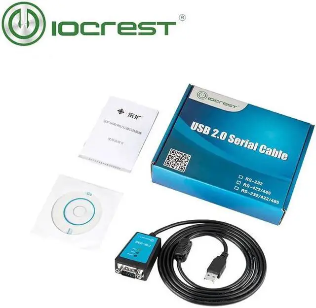 Alt view image 2 of 6 - Aomoproing 1.8M FTDI Chips USB 2.0 to DB9 RS232 Serial Cable Converter with Magnetic Ring Led Light