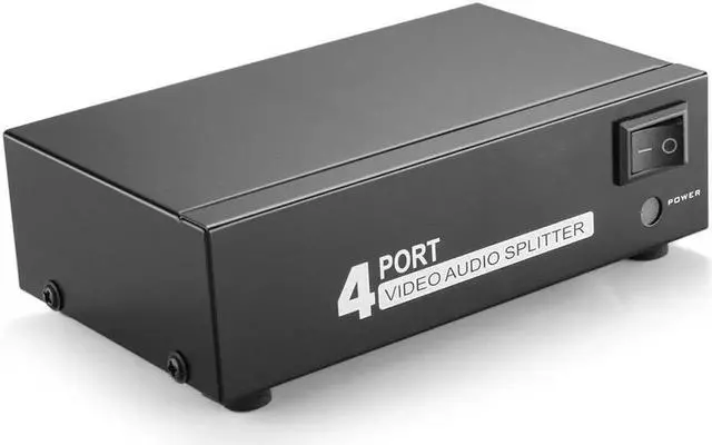 Alt view image 3 of 6 - AV Splitter DVD HDTV RCA Video Splitter Box 1 to 8 out 3RCA Distributor 1 in 4 RCA Audio Video AV Adapter not Switch