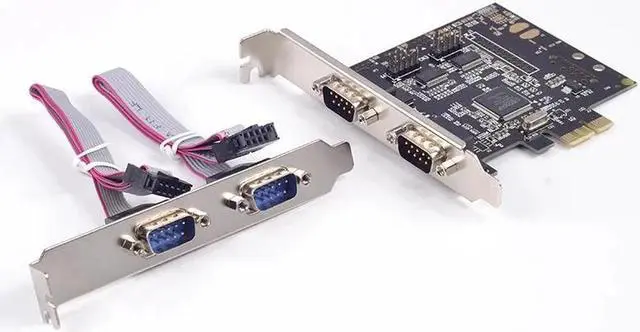 Alt view image 6 of 6 - PCIe PCI express to 4 Serial RS232 Ports expansion Card PCI-E I/O cards MosChip MCS9904