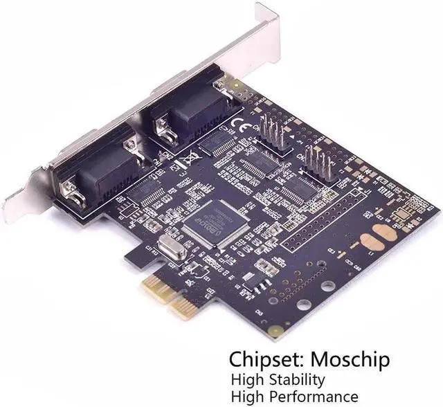 Alt view image 4 of 6 - PCIe PCI express to 4 Serial RS232 Ports expansion Card PCI-E I/O cards MosChip MCS9904