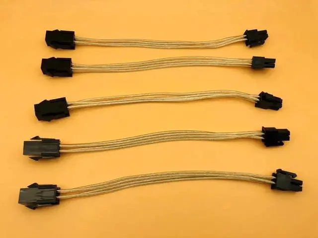 Main image of 5PCS 4Pin Male to 4Pin Female PC CPU Power Supply Extension Cable Cord 8" inch ATX 4Pin to 4Pin Connector Adapter for BTC Mining