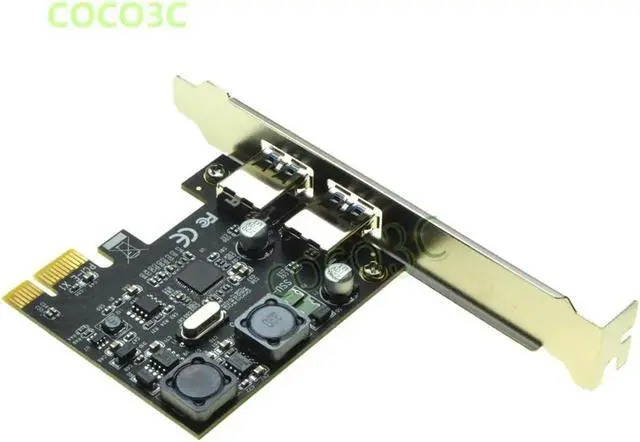 Alt view image 3 of 6 - Aomoproing Chip NEC720202 SuperSpeed 5Gbps 2 ports USB 3.0 PCI express Card PCIe with low profile bracket pci-e to usb 3. 0