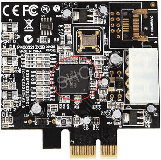 Alt view image 5 of 5 - PCIe PCI Express Firewire 800 1394 b/a (2B1A) Controller Card Adapter TI Chipset