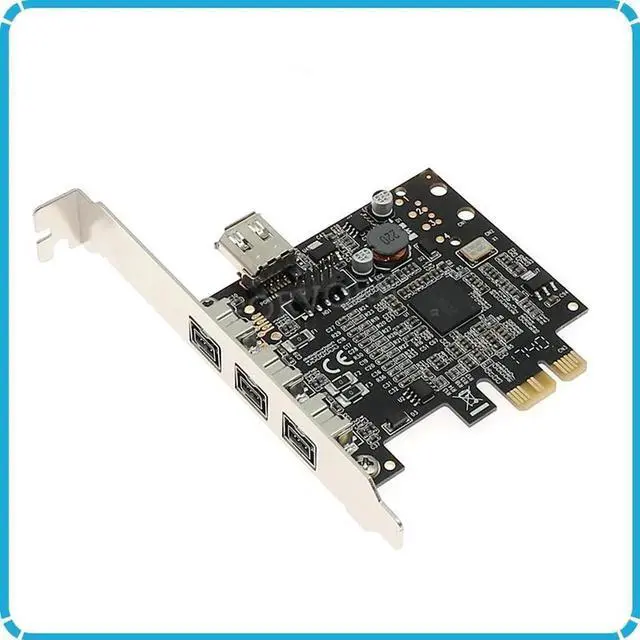 Main image of 3 ports 1394B + 6 Pin 1394A PCI-e card External Firewire 800 400 IEEE 1394b PCI express card Chipset TI2213