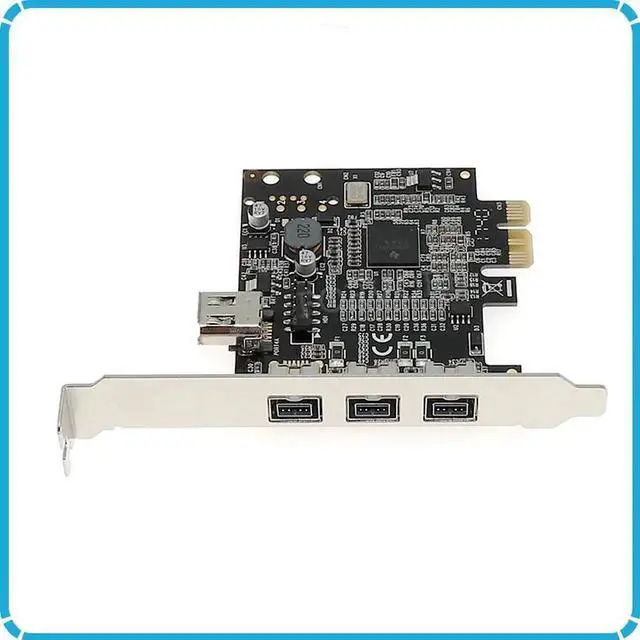 Alt view image 2 of 5 - 3 ports 1394B + 6 Pin 1394A PCI-e card External Firewire 800 400 IEEE 1394b PCI express card Chipset TI2213