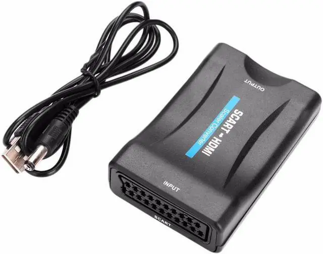Alt view image 4 of 5 - HDMI to Scart Converter Audio Video AV Adapter Support CVBS PAL NTSC Output for CRT TV VHS VCR DVD Recorder Game