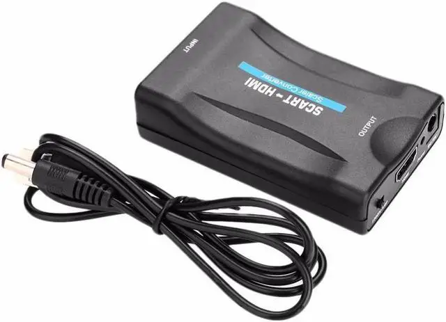 Alt view image 2 of 5 - HDMI to Scart Converter Audio Video AV Adapter Support CVBS PAL NTSC Output for CRT TV VHS VCR DVD Recorder Game