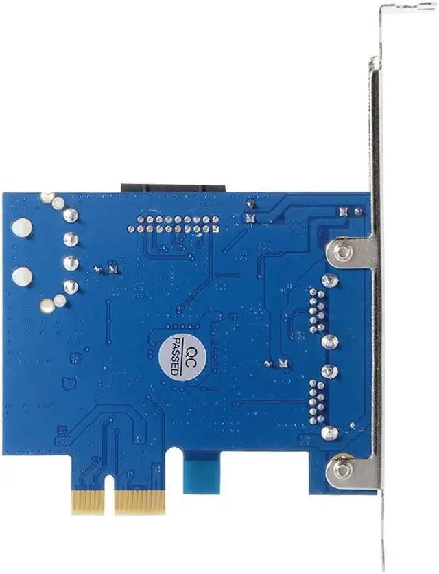 Alt view image 6 of 6 - 2 Ports PCI-E to USB 3.0 Expansion Card 19Pin PCI-Express Adapter Card + 3.5 Inch Front Panel