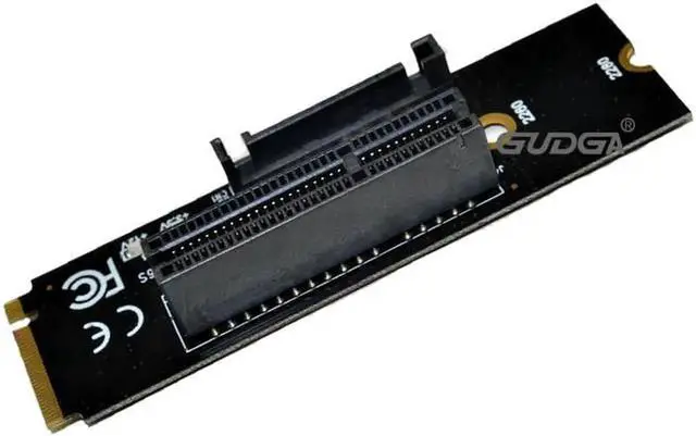 Alt view image 5 of 6 - 2pcs NGFF M.2 to PCI-E 4X Riser Card M2 M Key to PCIe X4 Adapter with LED indicator SATA power Riser for Bitcoin Miner Mining
