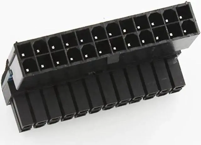 Alt view image 6 of 6 - Mainboard Motherboard ATX 24Pin to 24Pin 90 Degree Power Adapter Connector for ATX cable better power supply