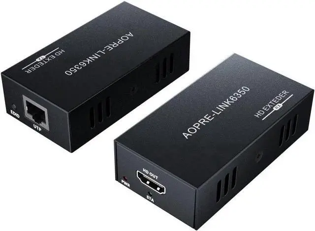 Alt view image 4 of 6 - HDMI KVM extender 50M over cat5/6 Ethernet Cable 1080P USB KVM HDMI Extende Audio Video Converter For PC Ps5 TV Monitor