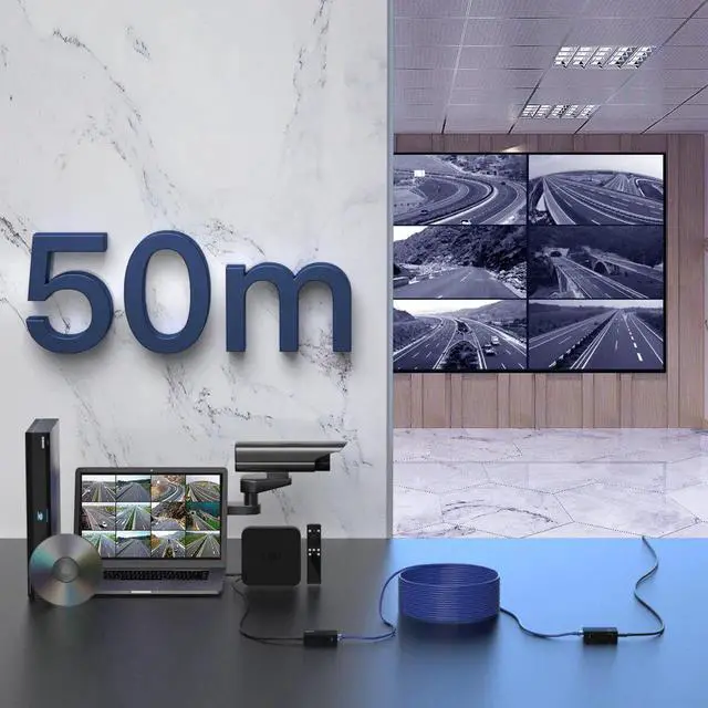 Alt view image 5 of 6 - HDMI KVM extender 50M over cat5/6 Ethernet Cable 1080P USB KVM HDMI Extende Audio Video Converter For PC Ps5 TV Monitor