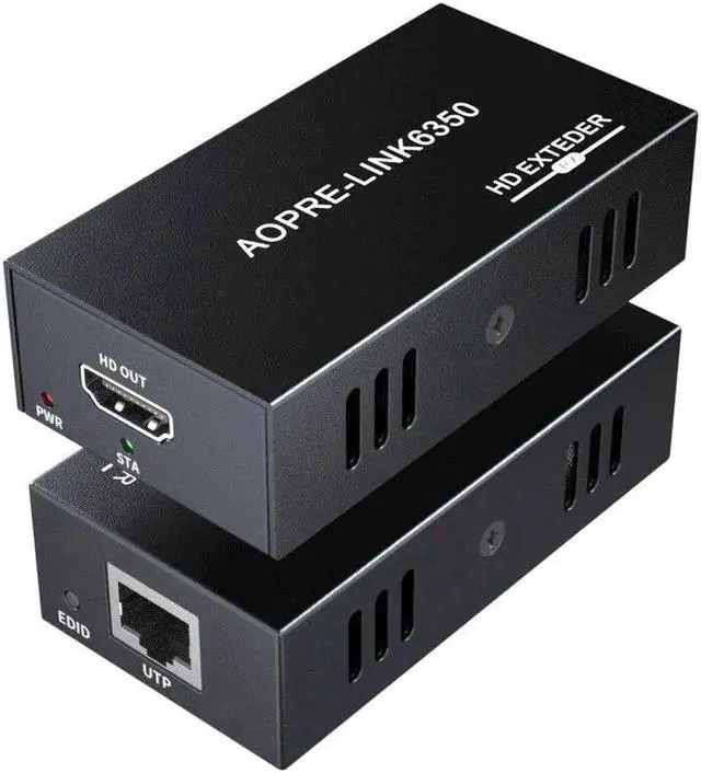 Alt view image 6 of 6 - HDMI KVM extender 50M over cat5/6 Ethernet Cable 1080P USB KVM HDMI Extende Audio Video Converter For PC Ps5 TV Monitor